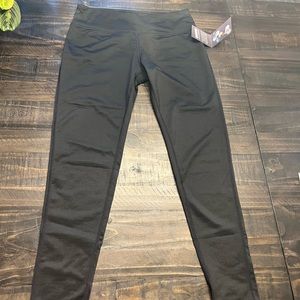 BaLeaf fleece lined black leggings size L